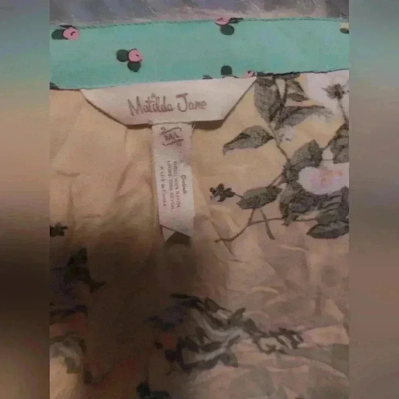 Matilda Jane What a Catch Floral Yellow and Aqua Kimona Size M/L - Picture 5 of 6